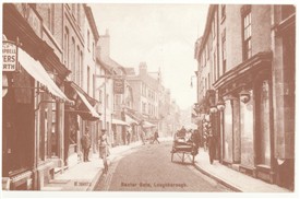 Photo:Postcard of Baxtergate Loughborough, Leicestershire