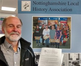 Photo:If anyone encapsulated the Historyfest for me, it was Roger Tanner from Nottingham, who wearing his Pentrich & South Winfield Revolution Group hat, came despite the Group's display not being ready in time (the Group is planning a big event for 2017 - the 200th anniversary of the uprising, which had Nottinghamshire connections). He must have spoken to everyone at the Historyfest. His enthusiasm was palpable and had we just done it for Roger, then that would have been enough for me. In fact, everyone was like Roger and that is what made it a memorable event. Bring on the next history fair. I can't wait to attend as a visitor!
