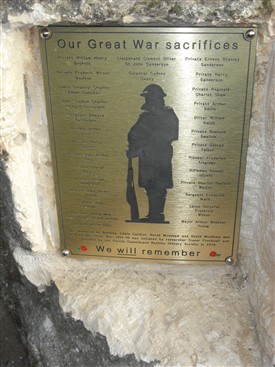 Photo:The plaque stands in the village of Bathley
