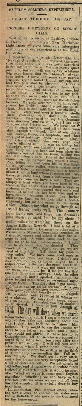 Photo:From the Newark Advertiser 23rd June 1915
