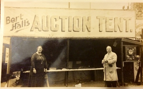 Photo:A picture again at the auction tent of my Great grandparents Bert and Bella