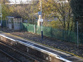 Photo:A section of new raised platform at Bingham Station