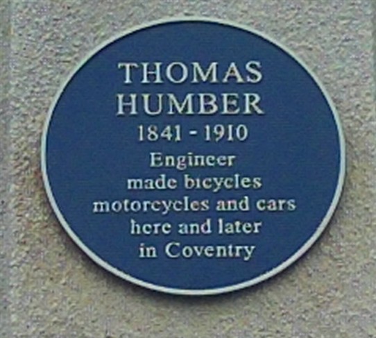 Photo:The Blue Plaque for Thomas Humber