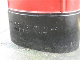 Photo:Cast into the front base of the above Tpe 'C' pst box is "The Meadoe Foundry Co Ltd, Mansfield, Notts"