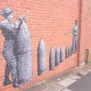 First World War wall art at Beeston