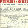 Page link: Programme of the Procession and Sports To Celebrate Her Majesty's Diamond Jubilee, June 22nd, 1897.