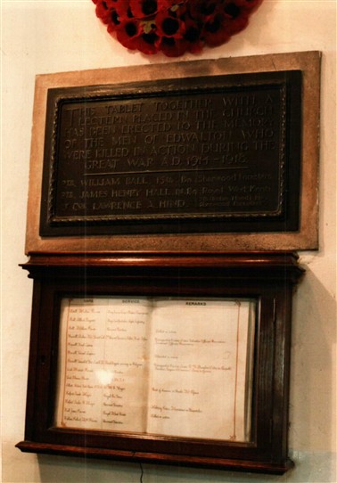 Photo: Illustrative image for the 'War Memorial in the church at Edwalton' page