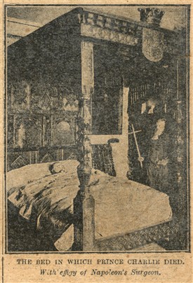 Photo:The bed in which Prince Charlie died from 'The Golden Penny', May 4th 1901