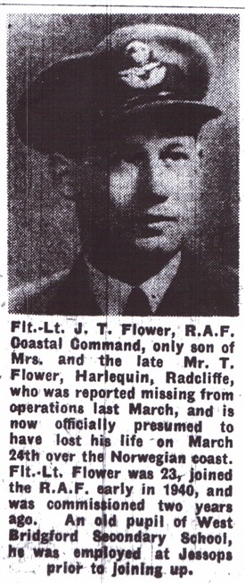 Photo:Report of the death of Tom's only son, in 1943