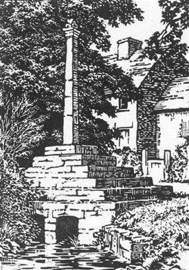 Photo:Bottom Cross, Linby, drawn in c.1900