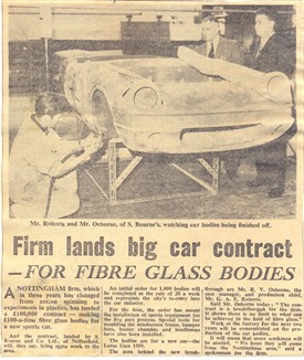 Photo:ABOVE: Announcing Bourne Plastics new contract to supply bodies for the Lotus Elan