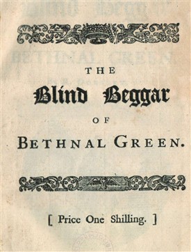 Photo:Title page from 'The Blind Beggar of Bethnal Green' - a musical piece - published by Dodsley in 1741