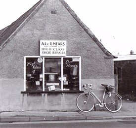 Photo:Reg's cycle also appeared in his picture of Chilwell High Road.  This is just a corner of the full image.