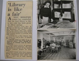 Photo:Article about changing times and social attitudes, 1965; Photographs of West Bridgford Library, c.1960