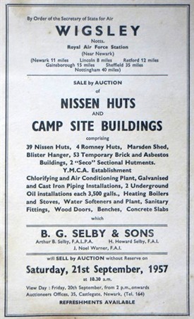 Photo:RAF Wigsley Building Sale Notice 1957