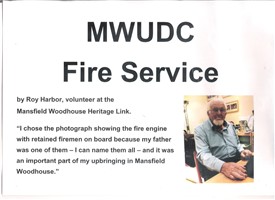 Photo:Roy Harbor, volunteer at the Mansfield Woodhouse Heritage Link