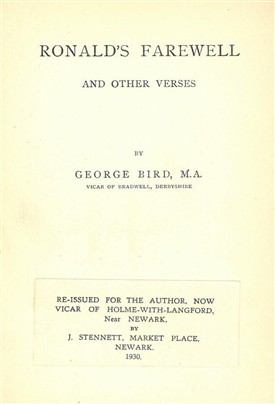 Photo: Illustrative image for the 'Rev. George BIRD (1858 - 1941)' page