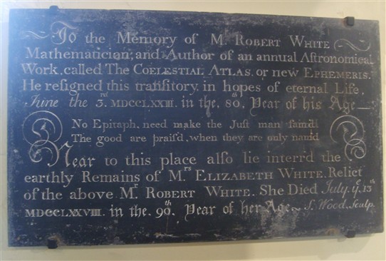 Photo:Memorial plaque in Bingham parish church