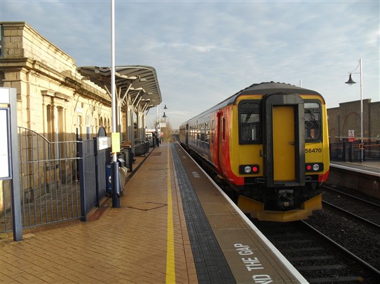 Photo:East Midlands Trains Class 156 No.156470 2-car departing Mansfield for Mansfield Woodhouse