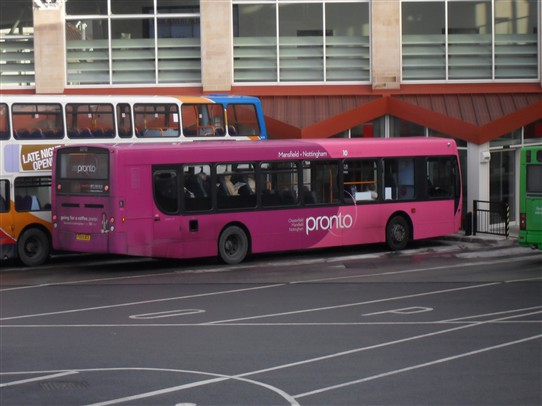 Photo:Mansfield - Nottingham 'Pronto' service, waiting to depart at Mansfield Bus Station