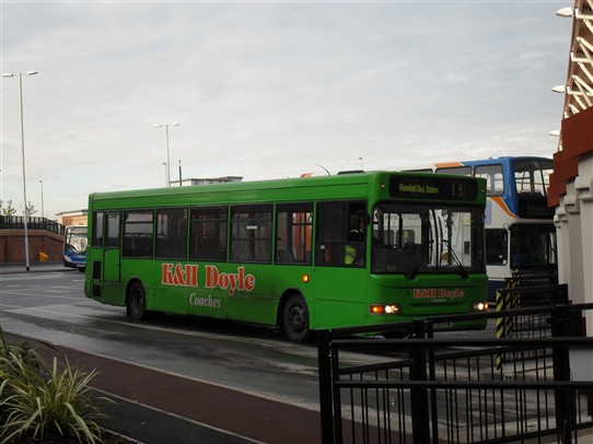 Photo:K & H Doyle Co. coach at Mansfield Bus Station