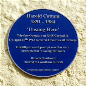Photo:Close-up of the Lowdham plaque