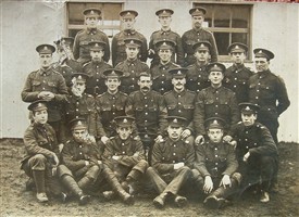Photo:In this group of Sherwood Foresters Wiiliam H Allen may be seen standing on the back row, far right.