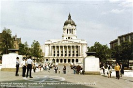 Photo:View of the Old Market Square & Council House, Nottingham 1980