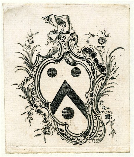 Photo:Unknown bookplate - found in a book listing the Charities of Newark-on-Trent from 1748