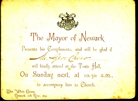 Photo: Illustrative image for the 'Invitation to the Mayor's Sunday Service in Newark, 1891' page