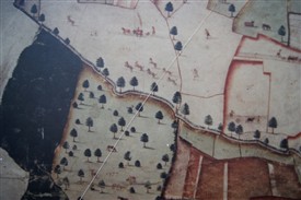 Photo:Part of an ancient map of Laxton