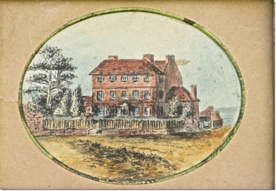 Photo:Gateford House: An amateur watercolour c.1820