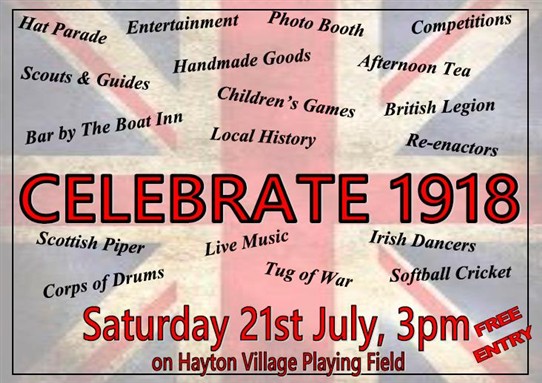 Photo: Illustrative image for the 'Celebrate 1918 at Hayton village' page