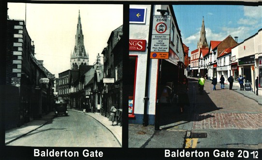 Photo:Our modern view of Baldertongate is still recognisable in the old photo.