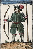 Photo:16th Century image of Robin with his weapons