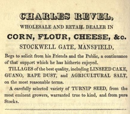 Photo:Advert from 1850 (From ANON 'A Visit to Sherwood Forest' (Mansfield: Collinson, 1850)