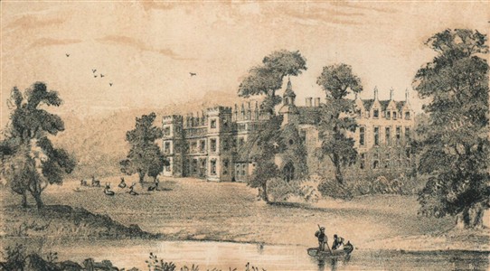 Photo:Welbeck Abbey from a pencil drawing dated c.1850