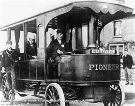 Photo:The Mansfield 'Pioneer' steam bus, photographed 30th June, 1898